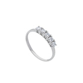 18 Karat Weissgold Ring